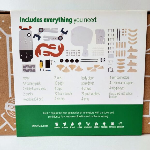 NEW KiwiCo. Kiwi Co. Crawling Robot Crab Science Kit Craft Engineering EASTER To - Picture 13 of 13